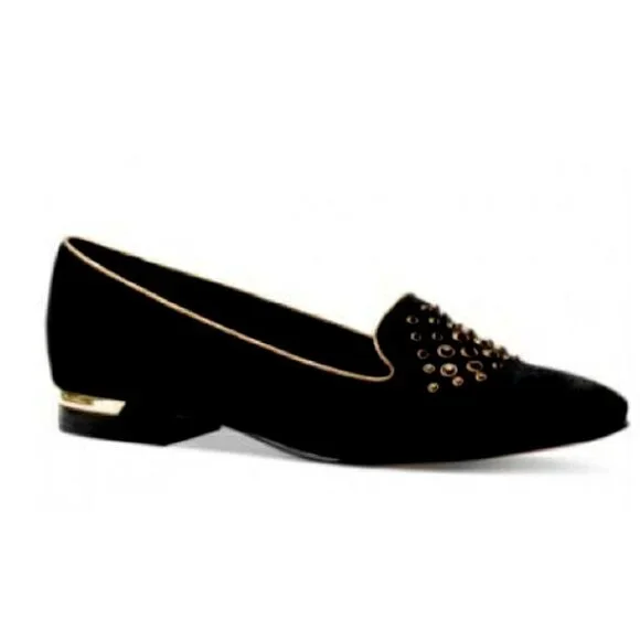 ISOLA Women’s Risa Black Suede Leather Slip-On Loafer Pump Size 8 1/2 - Picture 2 of 15